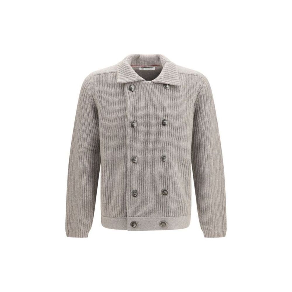 Brunello Cucinelli Gray Cashmere Men's Cardigan